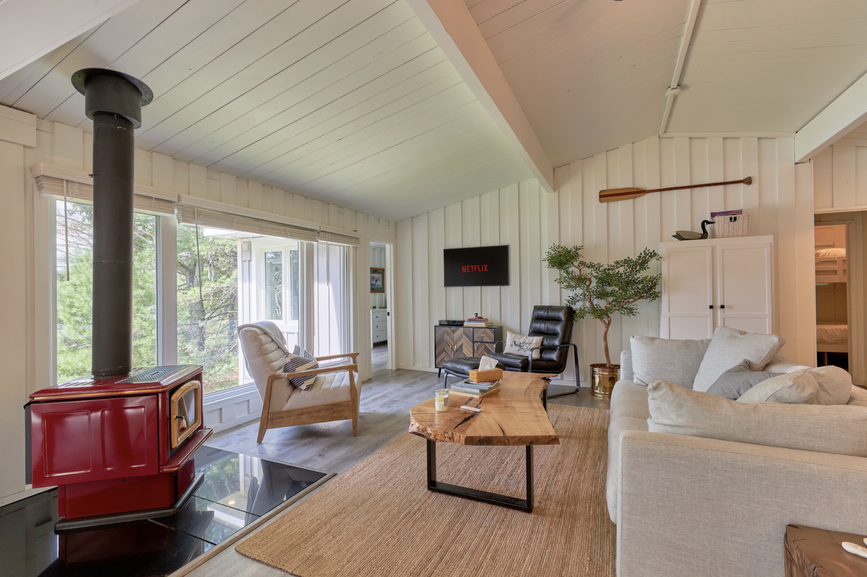 Main living space in the cottage